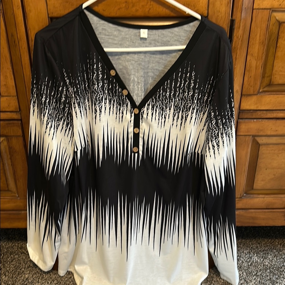 Black and White Women's Top